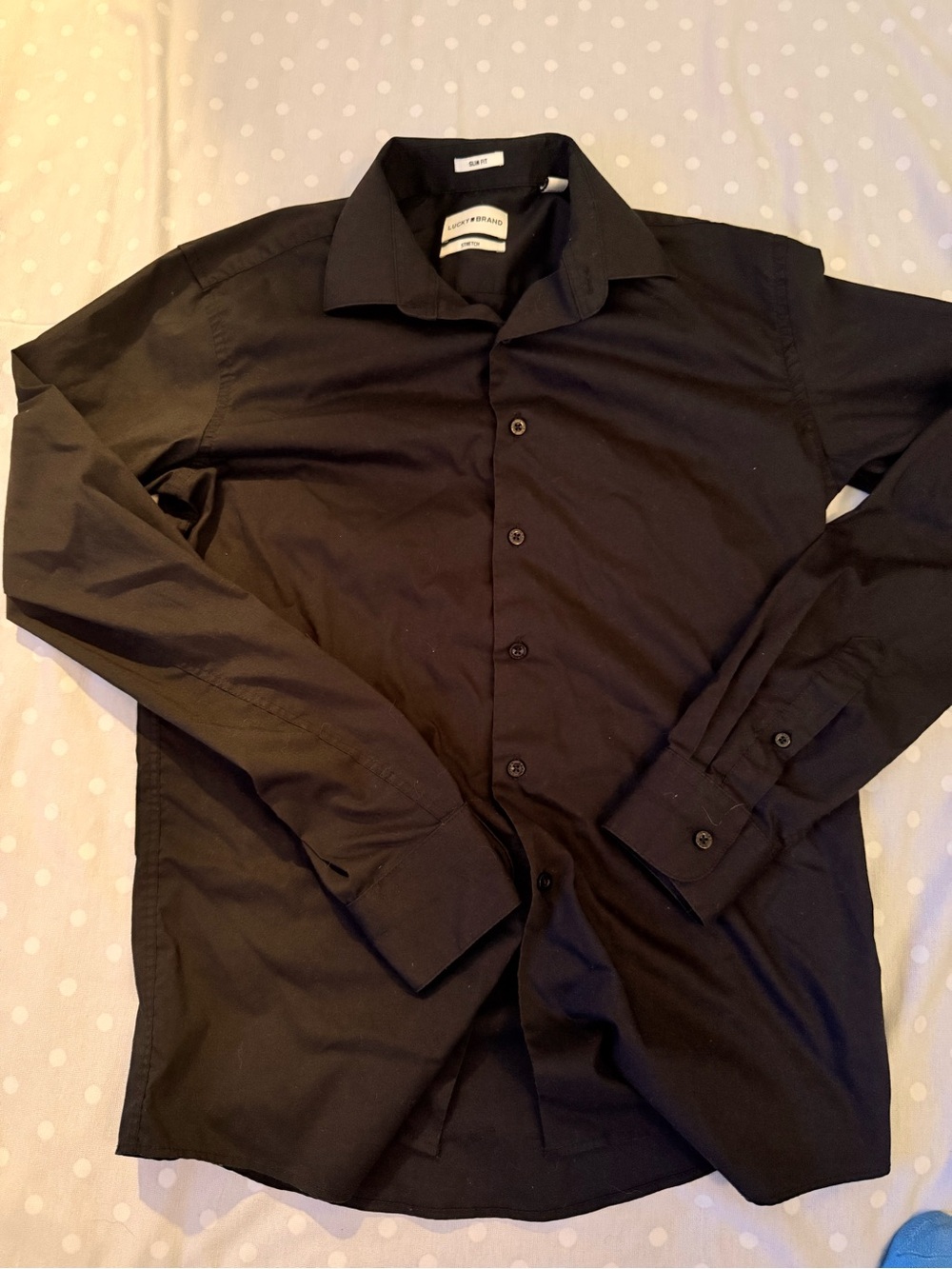 Lucky Brand Men's Black Long-Sleeve Button-Up Shirt